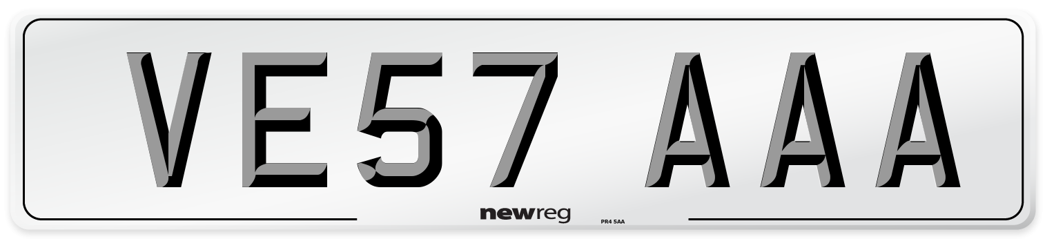 VE57 AAA Number Plate from New Reg